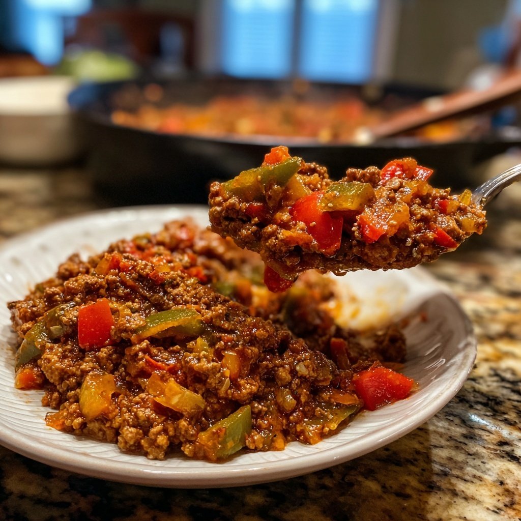 Hackfleisch Pfanne Balkan Style