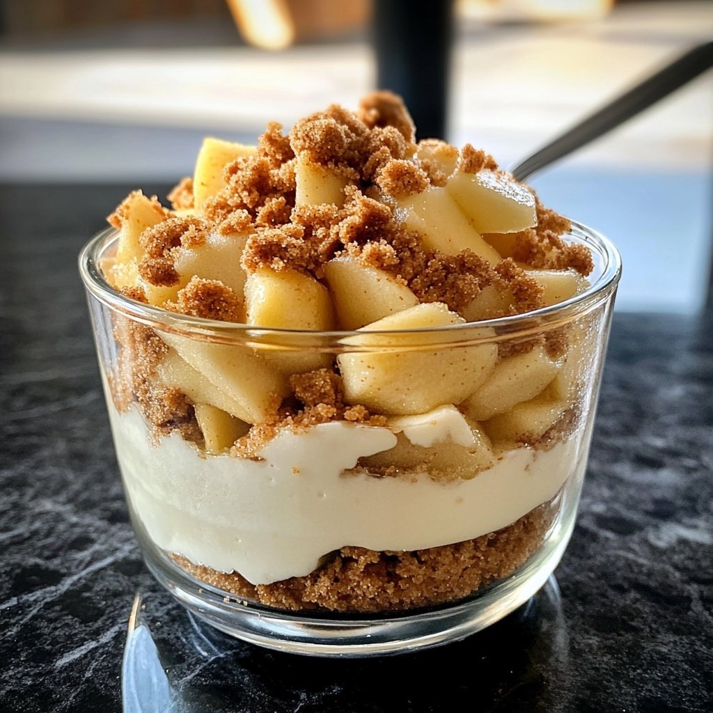 Spekulatius-Apfel-Cheesecake Dessert im Glas