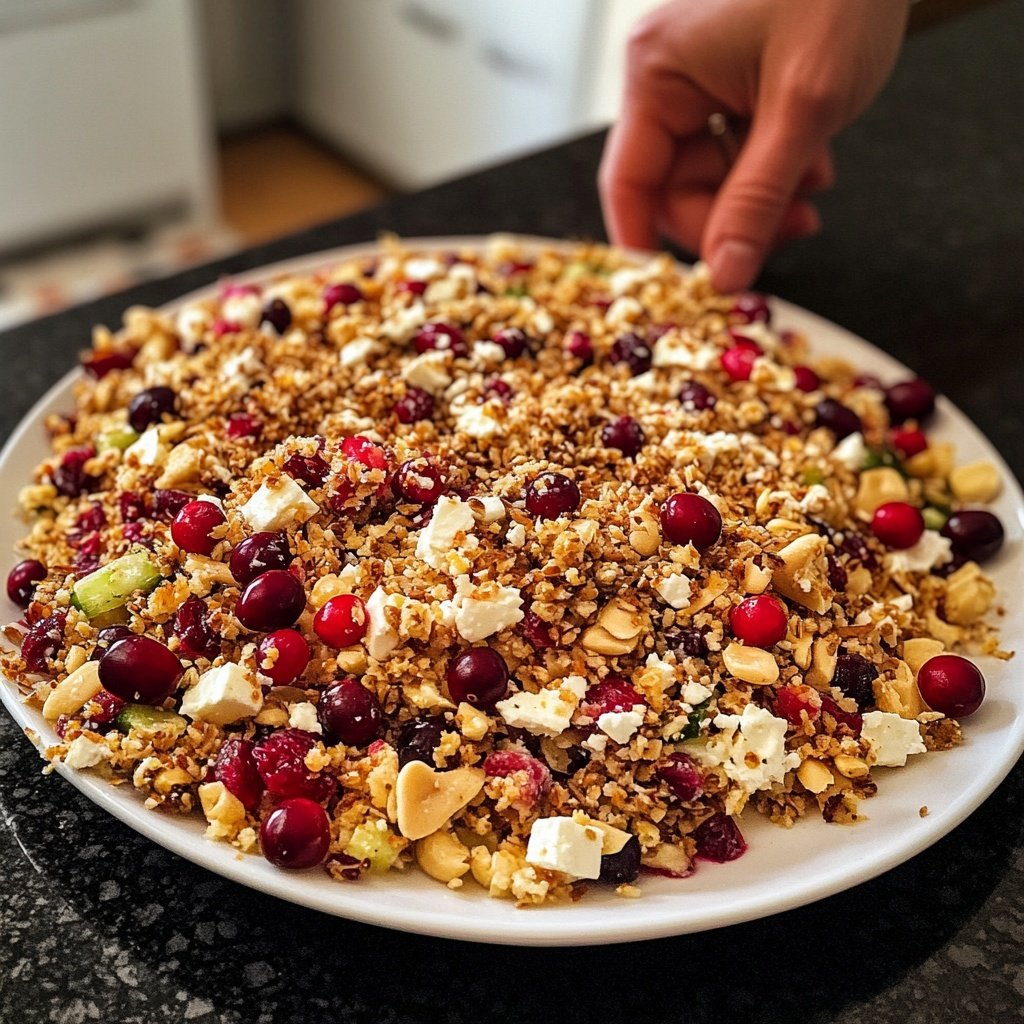 Herbstlicher Getreidesalat mit Cranberries