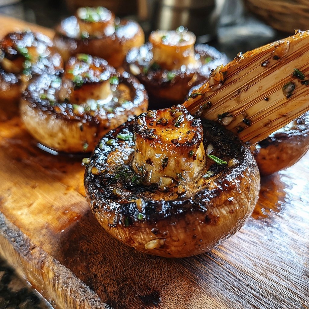 Gegrillte Champignons Mit Knoblauch